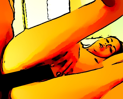 Mujer polla se folla el culo de una trans